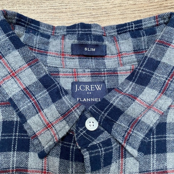 J Crew Flannel Plaid Slim Fit Button Up Shirt - Picture 14 of 14